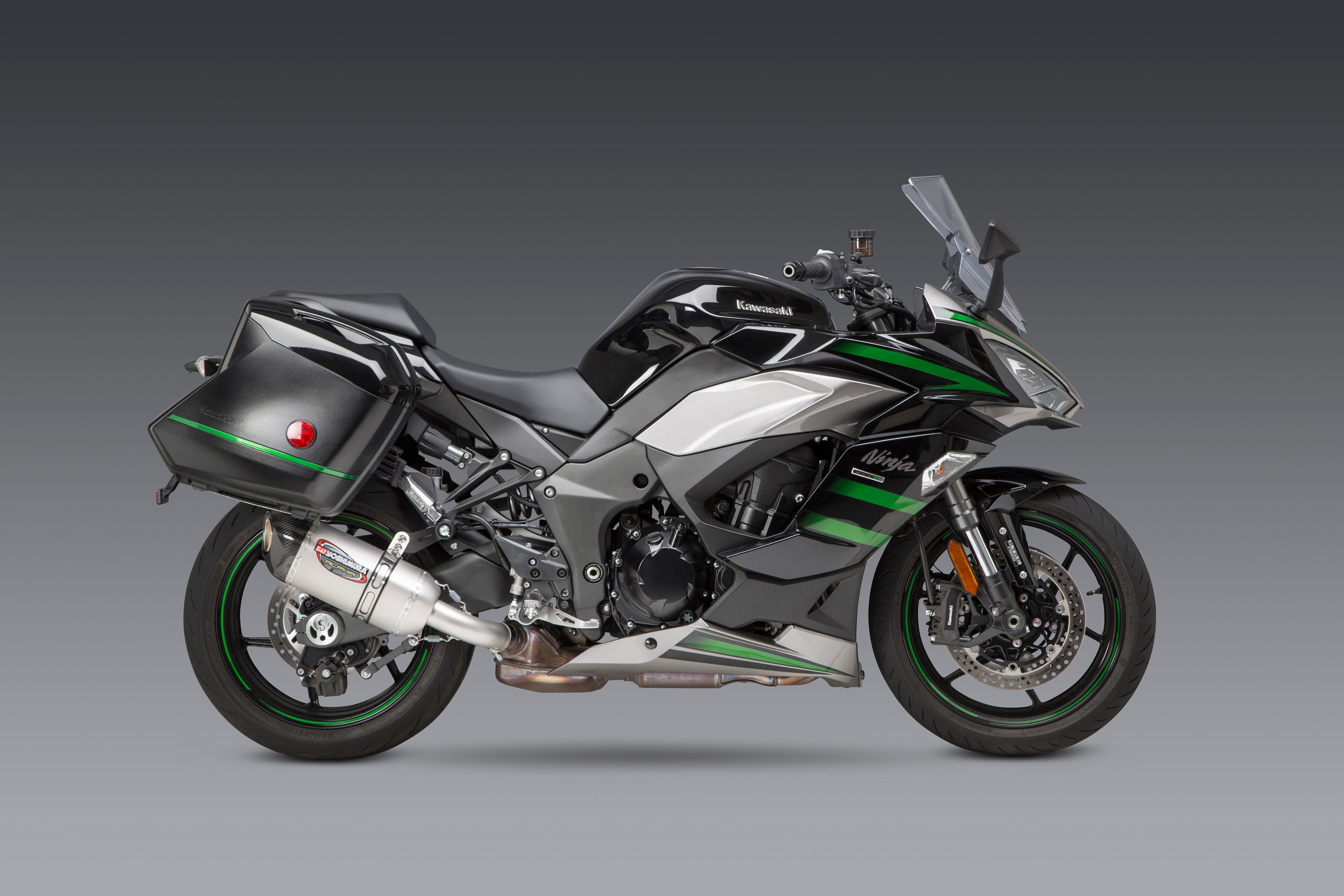 Yoshimura Ninja 1000SX 20-24/Ninja 1100SX 25-26 Alpha Stainless Slip-On Exhaust, w/ Stainless Muffler