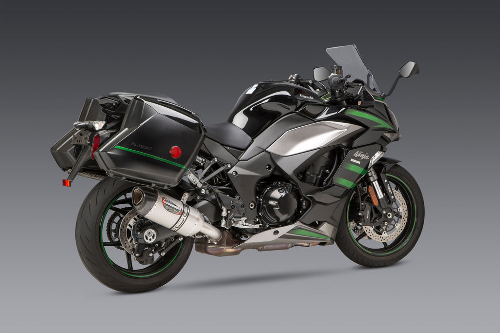 Yoshimura Ninja 1000SX 20-24/Ninja 1100SX 25-26 Alpha Stainless Slip-On Exhaust, w/ Stainless Muffler