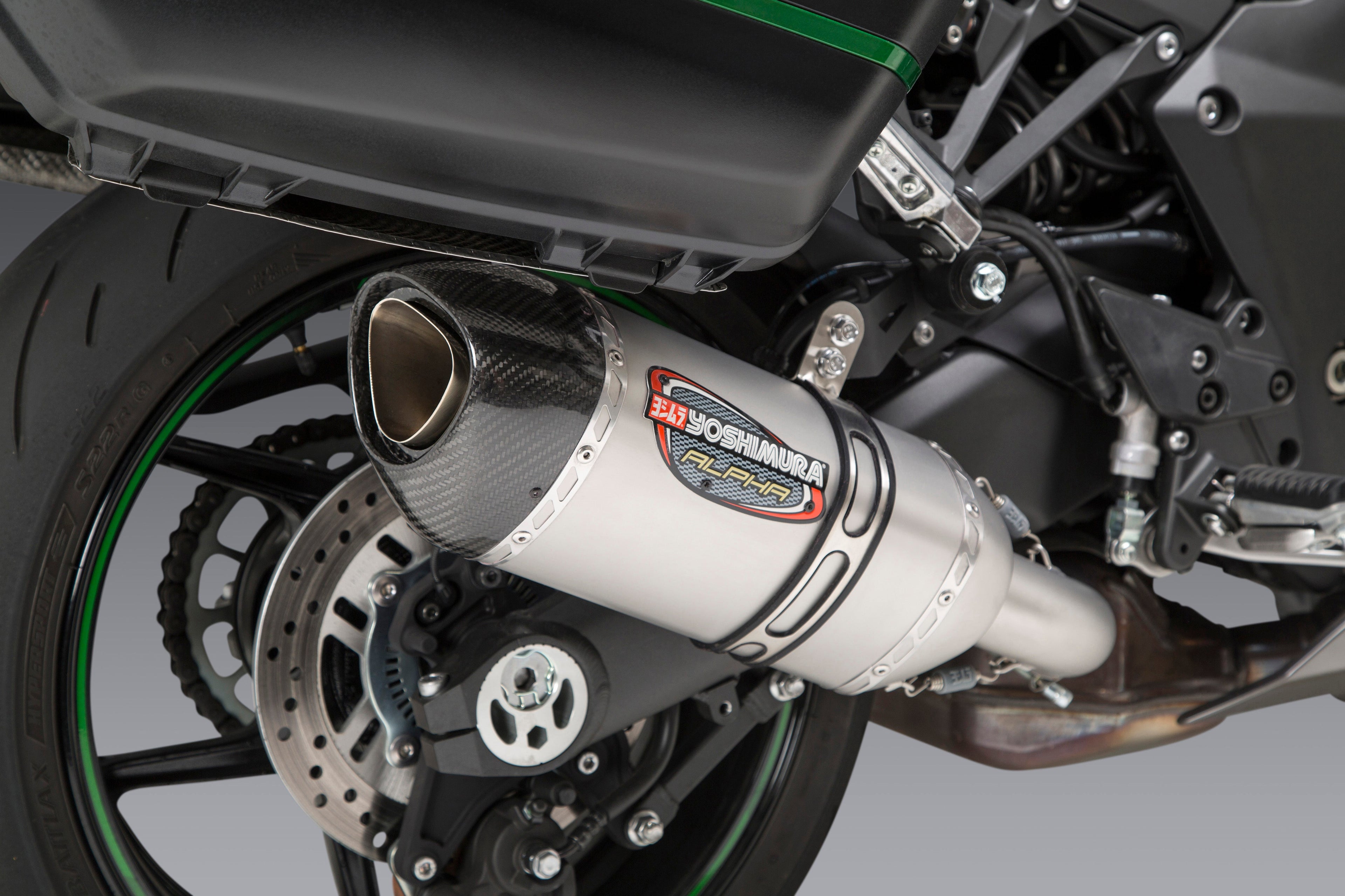 Yoshimura Ninja 1000SX 20-24/Ninja 1100SX 25-26 Alpha Stainless Slip-On Exhaust, w/ Stainless Muffler