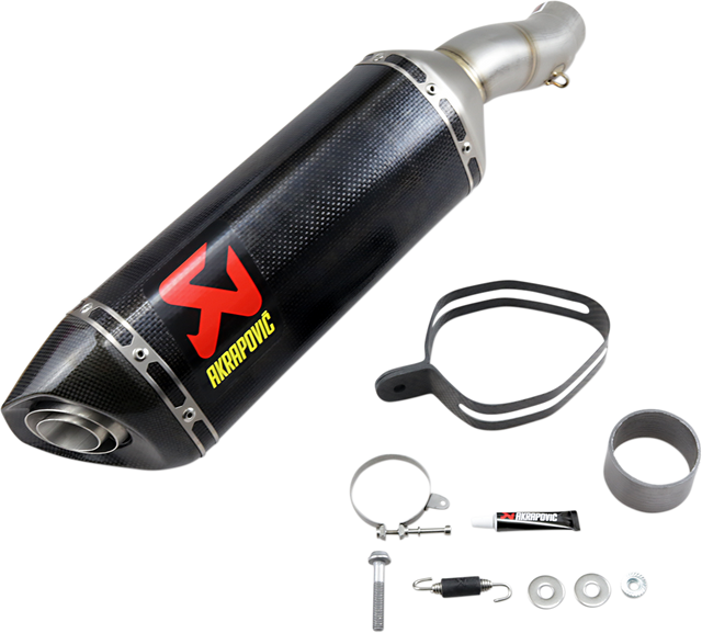 AKRAPOVIC Slip-On Line Muffler - Carbon Fiber S-K6SO7-ZC - Kawasaki Ninja ZX-6R 2009-2025