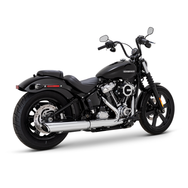 Vance & Hines 2025+ HD Softail Twin Slash 4in Round Chrome Slip-On Exhaust