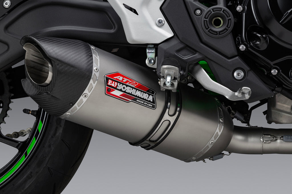 Yoshimura Ninja/z 650 17-26 Race AT2 Stainless Full Exhaust, w/ Stainless Muffler