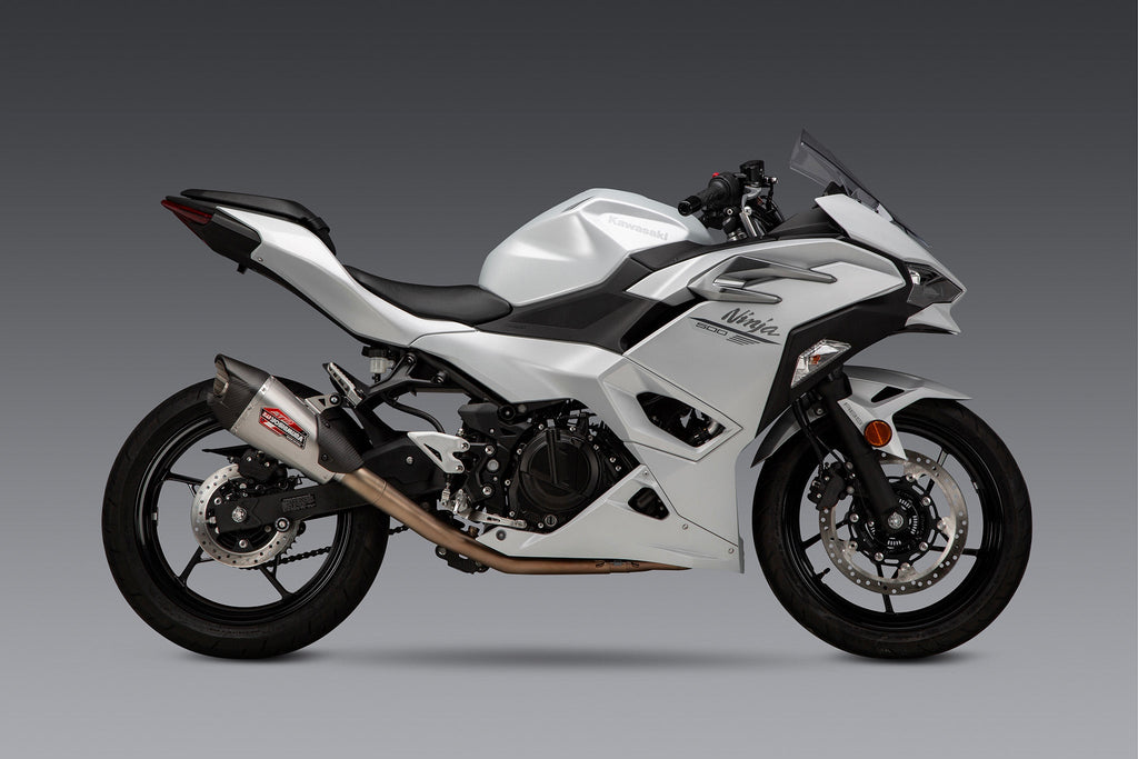 Yoshimura Ninja 500 / Z500 / Ninja 400 24-26 Race AT2 Stainless Full Exhaust, w/ Stainless Muffler