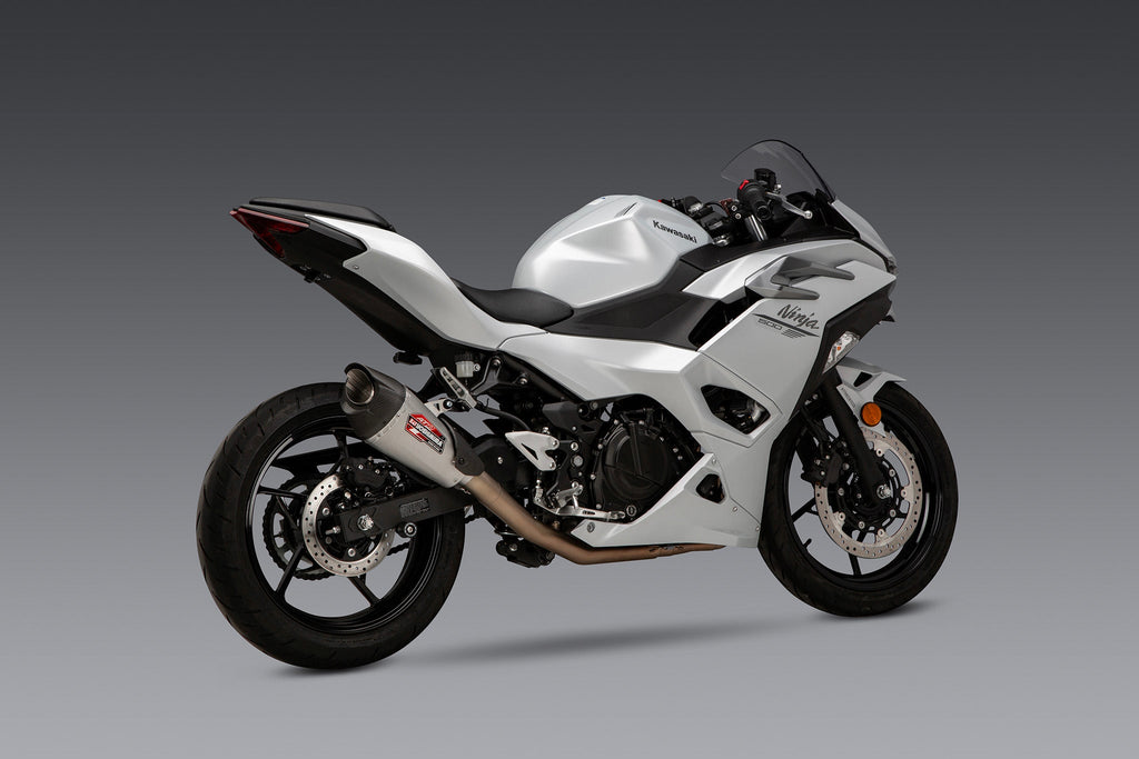 Yoshimura Ninja 500 / Z500 / Ninja 400 24-26 Race AT2 Stainless Full Exhaust, w/ Stainless Muffler