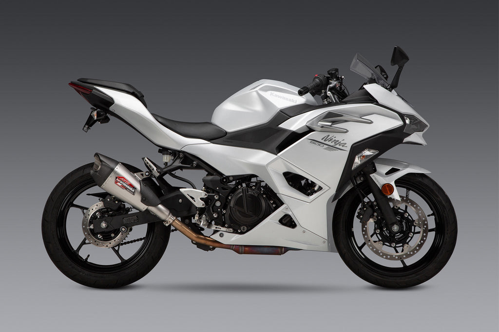 Yoshimura Ninja 500/400 / Z500/400 18-26 AT2 Stainless Slip-On Exhaust, w/ Stainless Muffler
