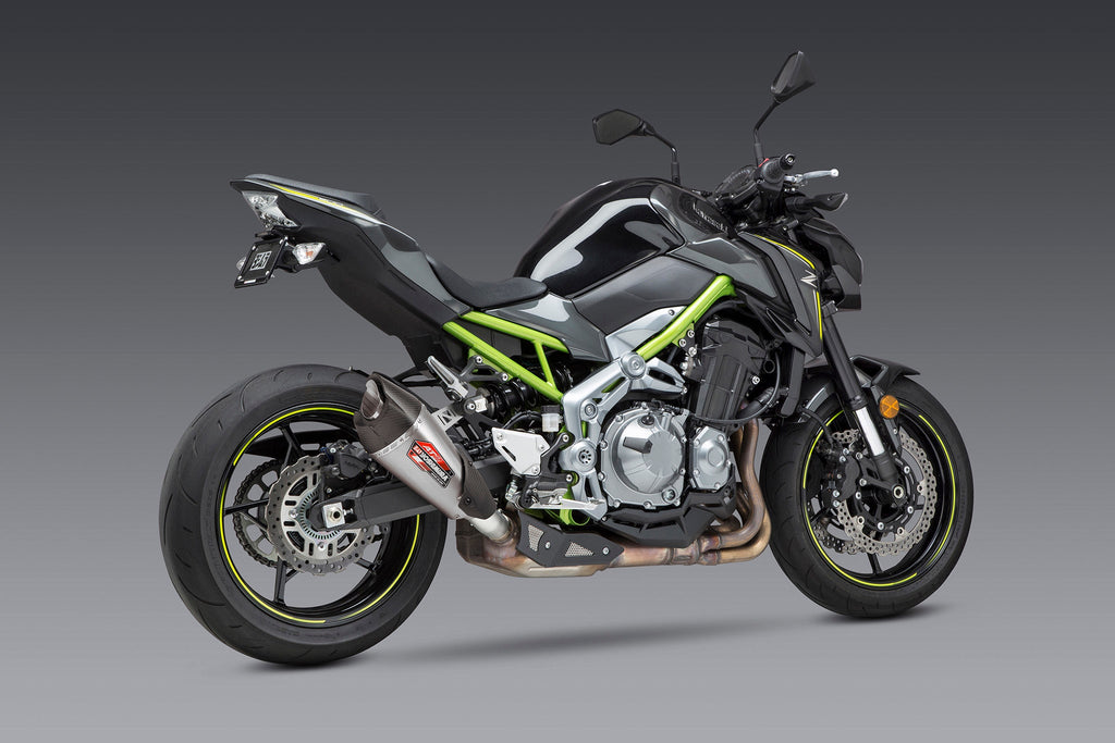 Yoshimura Z900 17-24 AT2 Stainless Slip-On Exhaust, w/ Stainless Muffler