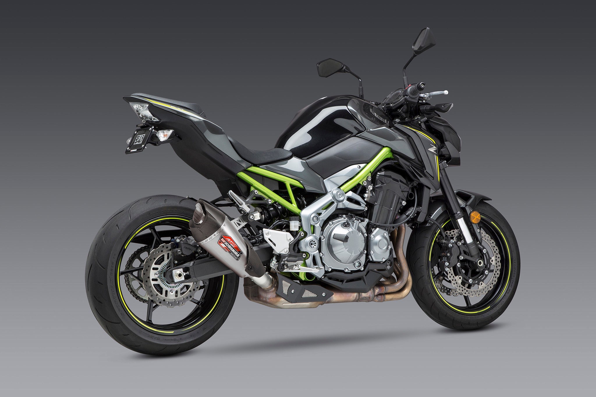 Yoshimura Z900 17-24 AT2 Stainless Slip-On Exhaust, w/ Stainless Muffler