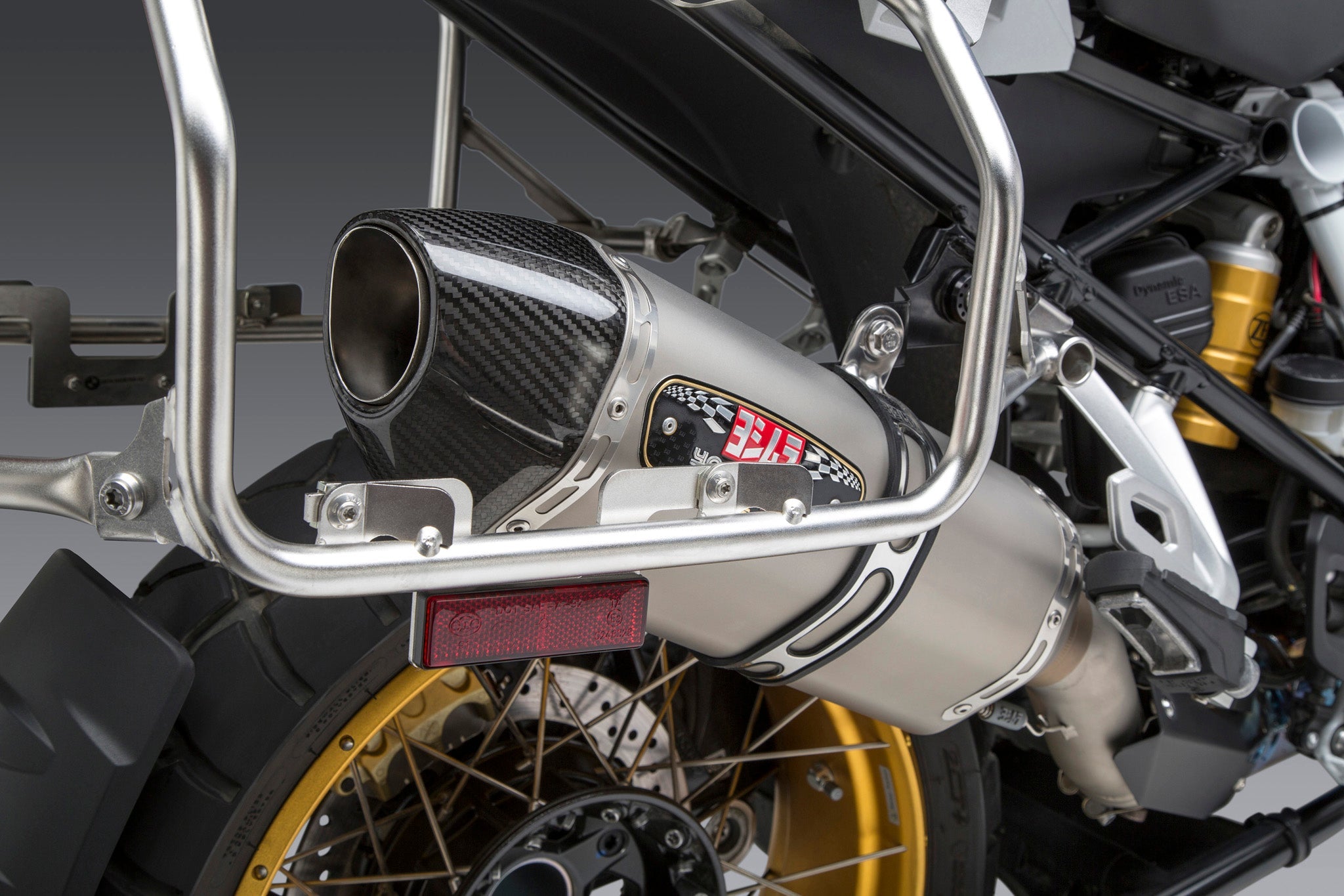 Yoshimura R1200GS/R1250GS 13-22 R-77 Stainless Slip-On Exhaust, w/ Stainless Muffler