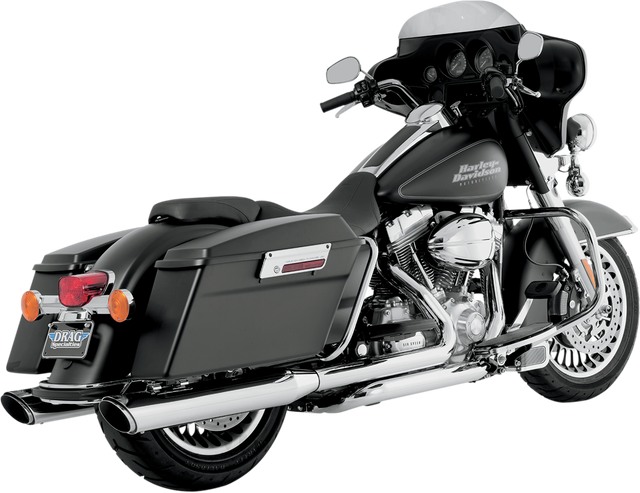 Vance & Hines Twin Slash Slip-On Mufflers - Chrome - '95-'16 FL 16763 - Harley-Davidson Touring 1995-2016