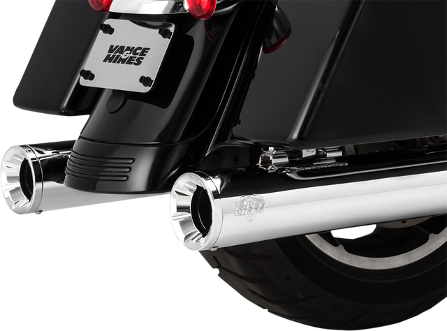 Vance & Hines Eliminator 400 Slip-On Mufflers - Chrome 16714 - Harley-Davidson Touring 2017-2023