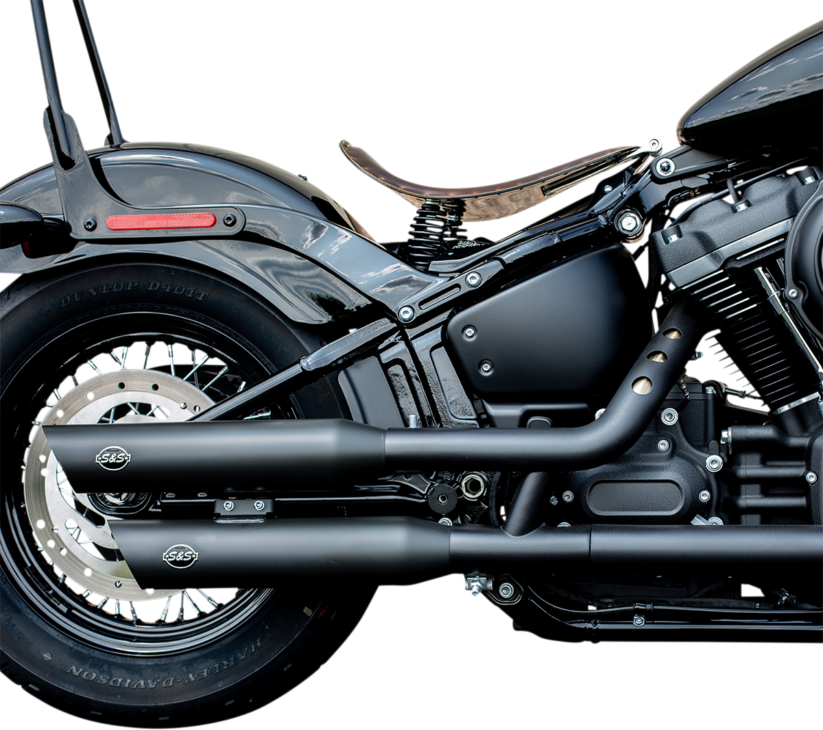 S&S CYCLE Slash-Cut Slip-On Mufflers - 50 State - Guardian Black - FLFB 550-0752B