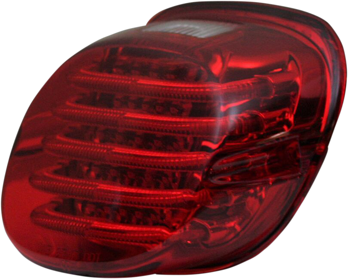 CUSTOM DYNAMICS Taillight - with Top License Plate Illumination Window / Red 2010-1362