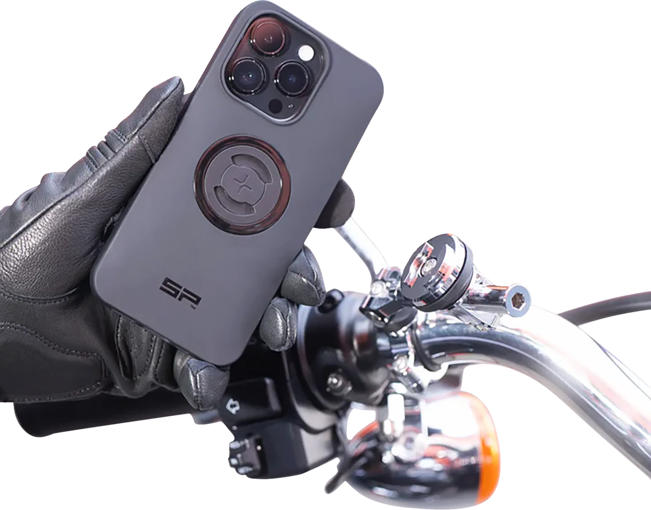 3D Phone Mount - 1-1/2" - Chrome