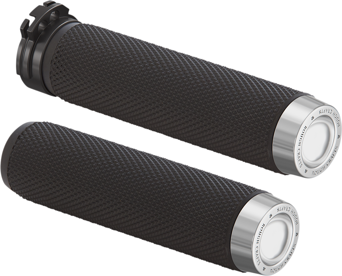 ROUGH CRAFTS Grips - Knurled - TBW - Chrome RC-500-003