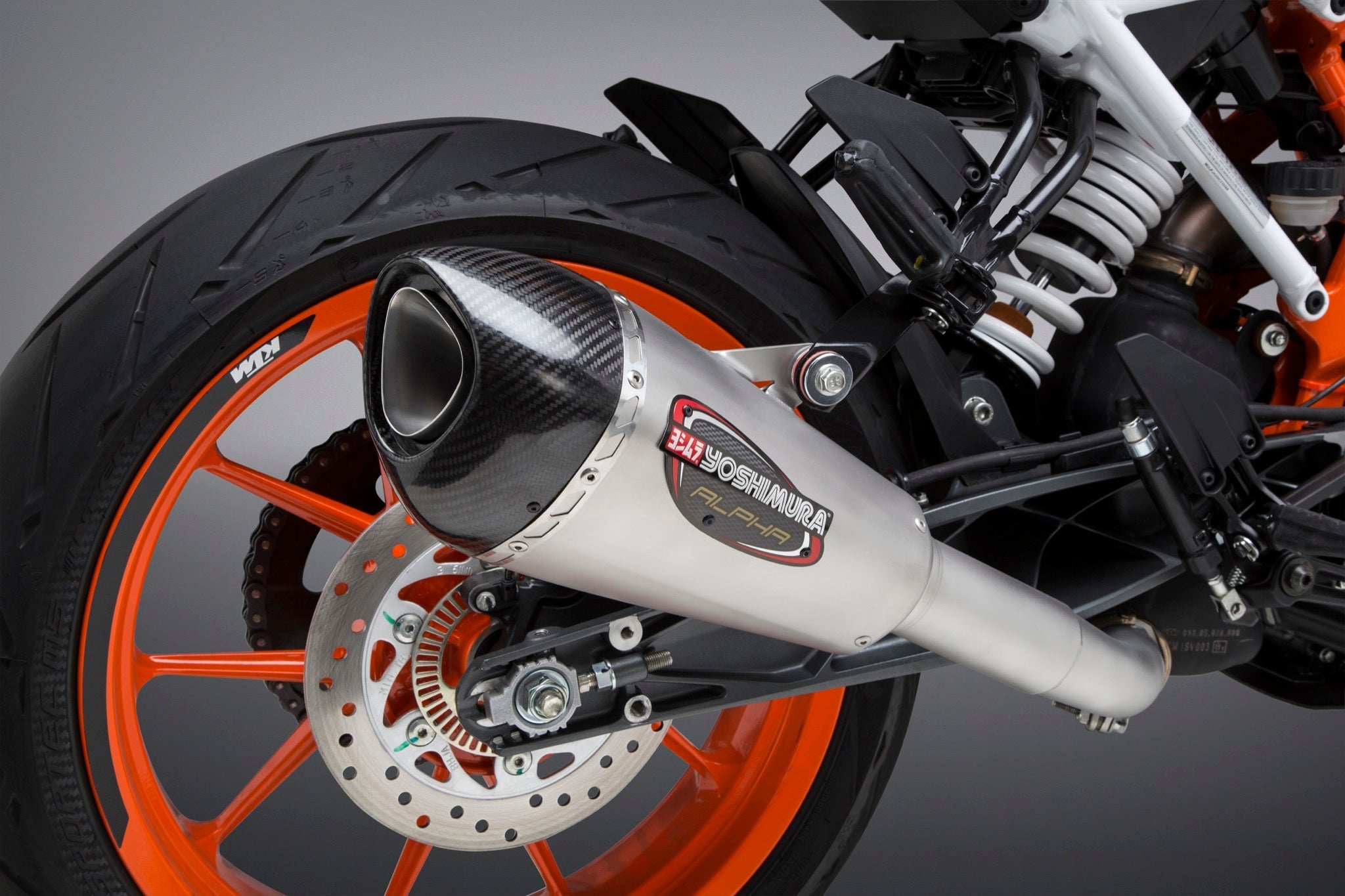 Yoshimura 390 Duke 17-20/RC390 17-20 Alpha T Stainless Slip-On Exhaust, w/ Stainless Muffler