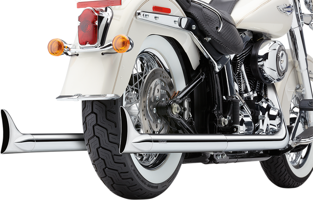 Cobra True Dual Exhaust - Fishtail - 2012-2017 Harley-Davidson Softail 6989