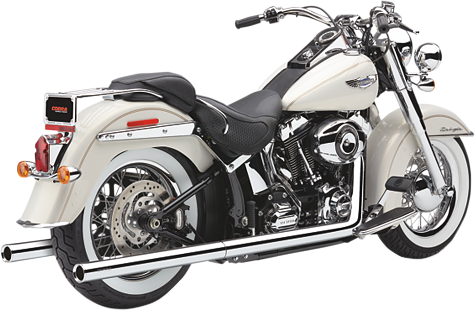 COBRA True Dual Exhaust - Billet Tip - '97-'06 Softail 6984