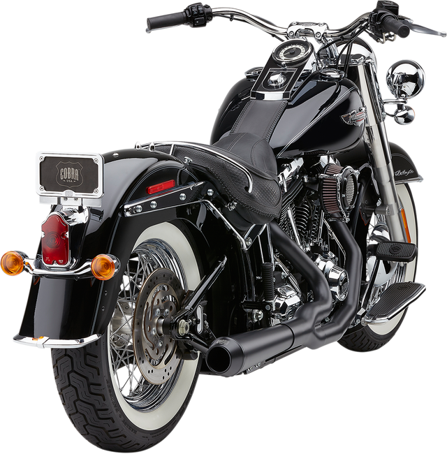 Cobra El Diablo Exhaust - Black - 2012-2017 Harley-Davidson Softail 6483B