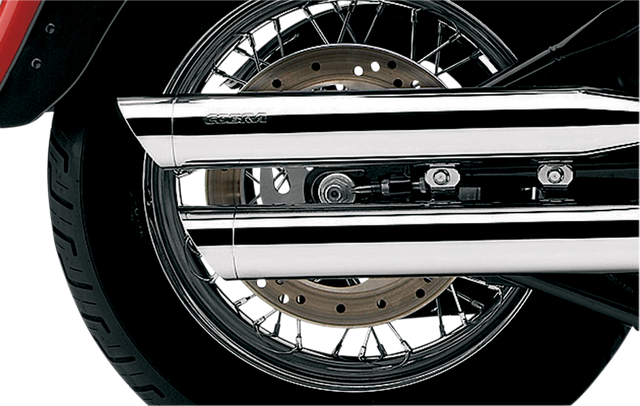 Cobra 3" Slip-On Mufflers - Chrome - 2000-2006 Harley-Davidson Fat Boy FLSTF 6000