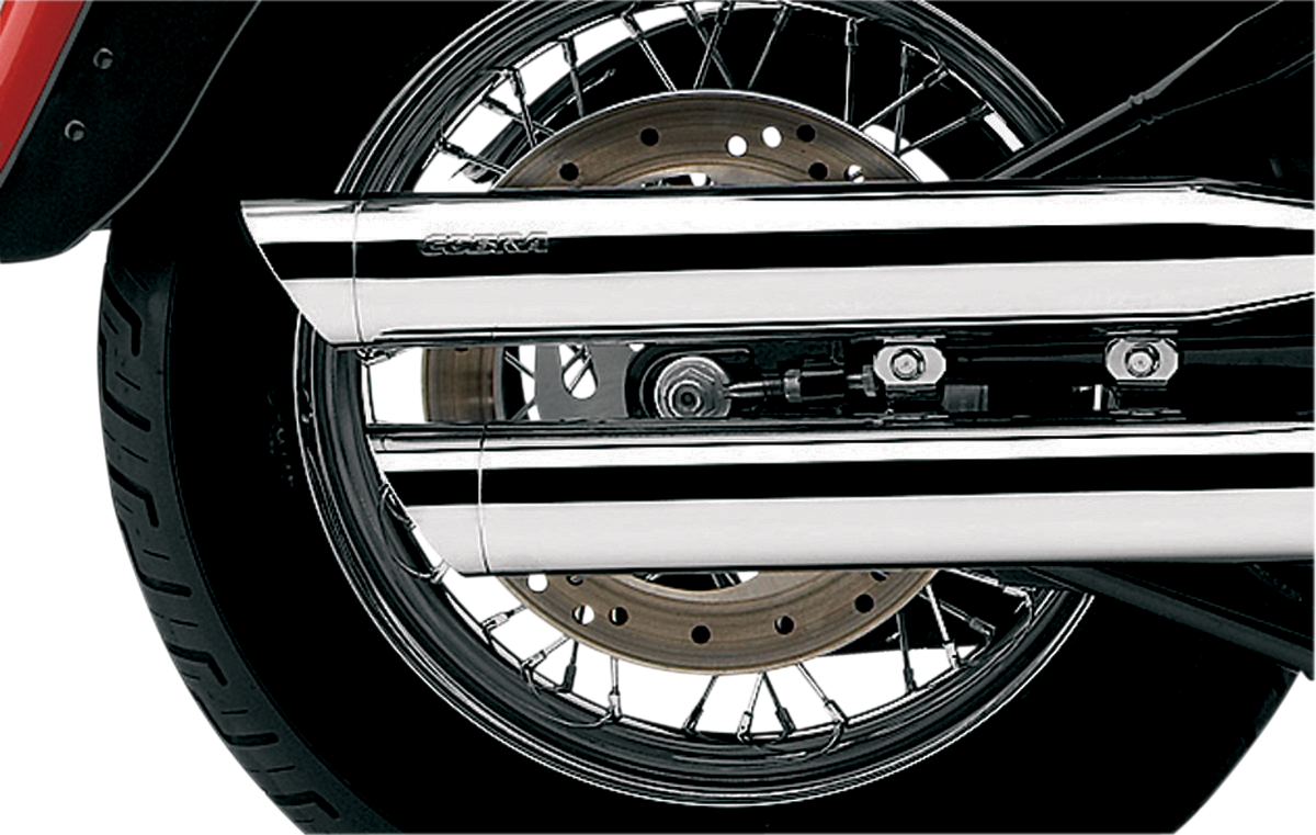 COBRA 3" Slip-On Mufflers - Chrome - '00-'06 FLSTF 6000