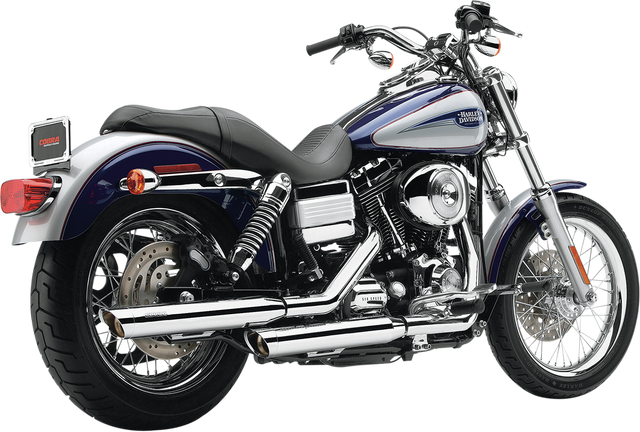 Cobra 3" Slashcut Slip-On Mufflers - Chrome - '95-'17 FXD 6005