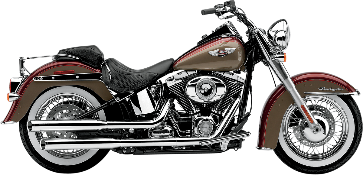 COBRA 3" Slip-On Mufflers - Chrome - '07-'17 FLSTN 6002
