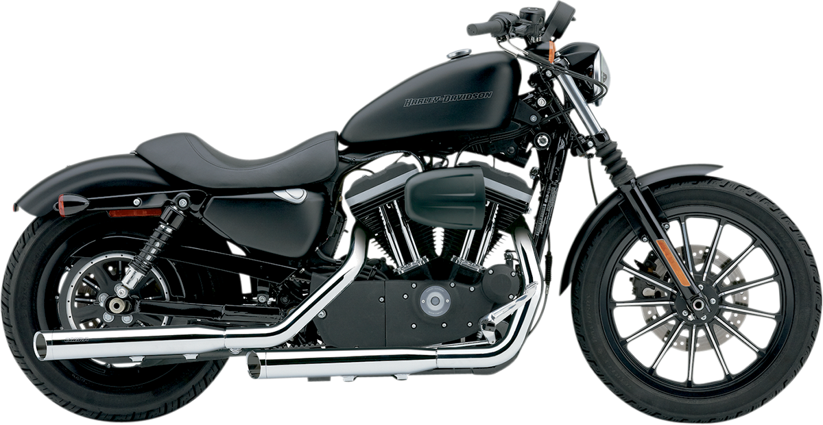 COBRA 3" Slashcut Slip-On Mufflers - Chrome - '04-'13 XL 6030