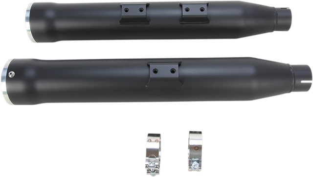 Cobra Slip-On Mufflers with Race Pro Tips - 3" - Black - '07-'17 FLSTF/FXSTD