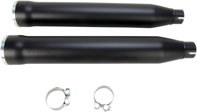Cobra Slip-On Mufflers with Race Pro Tips - 3" - Black - '07-'17 FXST/B/C, FLSTC/FXCW/C/FXSB/SE