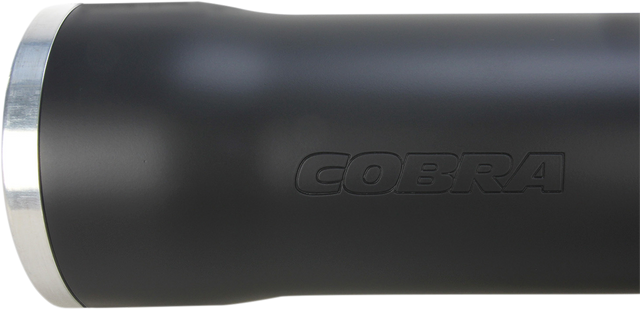 Cobra Slip-On Mufflers with Race Pro Tips - 3" - Black - '07-'17 FLSTN/FLSTSB/FLSS/FLSTFBS