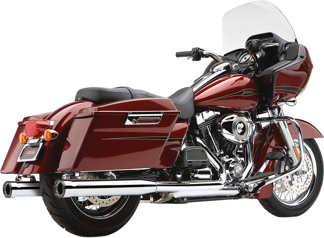 Cobra Slip-On Mufflers with Race-Pro Tips - 3" - Chrome - '95-'16 FLHT 6070