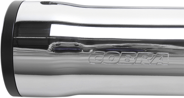 Cobra Slip-On Mufflers with Race-Pro Tips - 3" - Chrome - FXDWG '10-'17