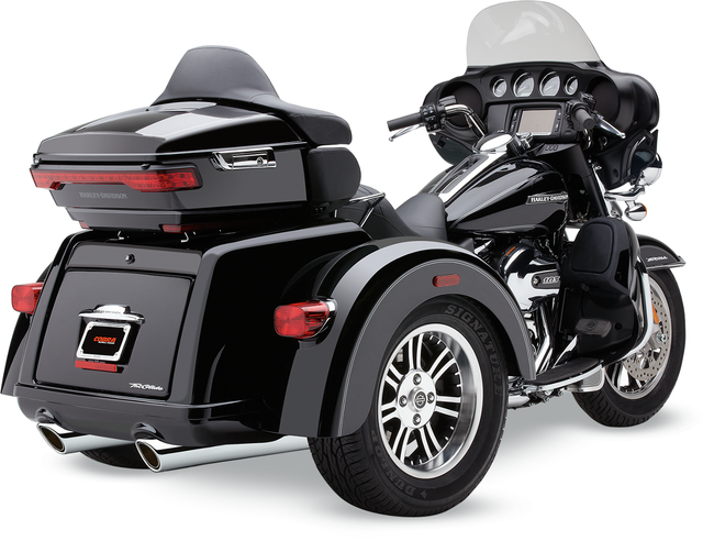 Cobra 909 Twins Slip-On Mufflers - Tri-Glide - Chrome 6303