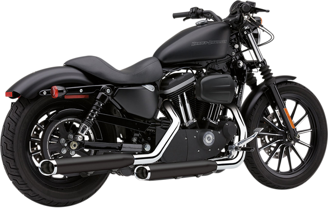 Cobra 3" Slashcut Slip-On Mufflers - Black - 2004-2013 Harley-Davidson Sportster XL 6030RB