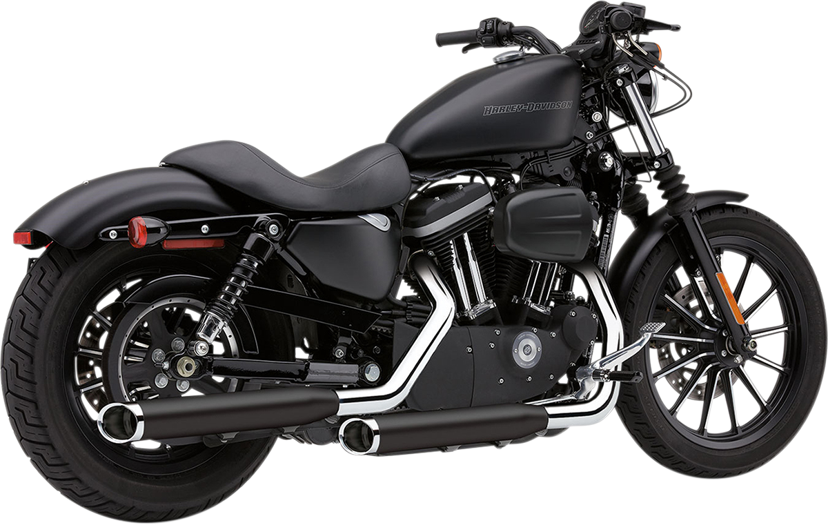 COBRA 3" Slashcut Slip-On Mufflers - Black - '04-'13 XL 6030RB