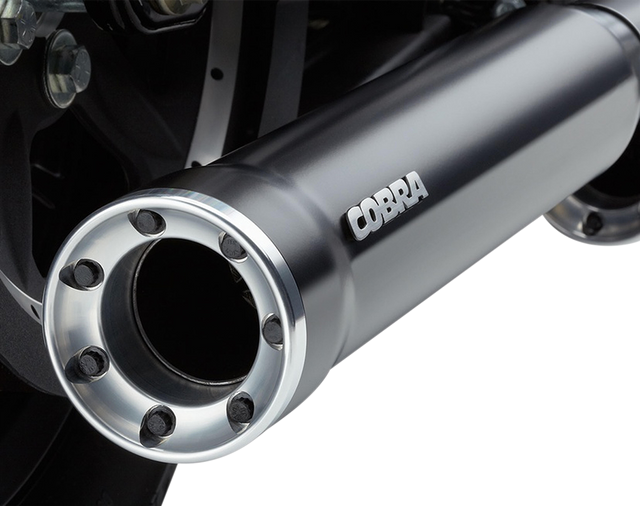 Cobra Slip-On Mufflers with Race-Pro Tips - 3" - Black - '04-'13 XL 6080RB