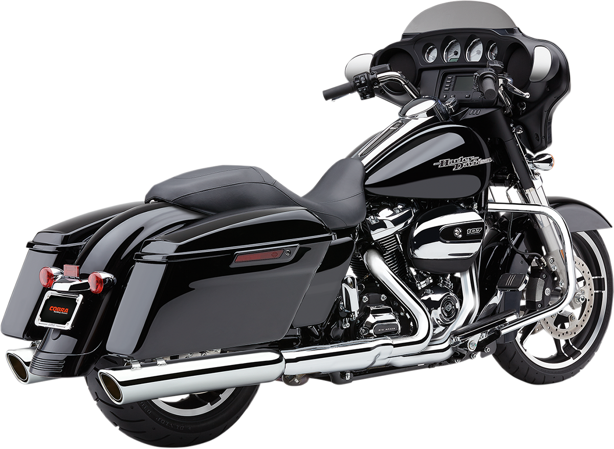 COBRA 909 Twin Slip-On Mufflers - FL - Chrome 6108
