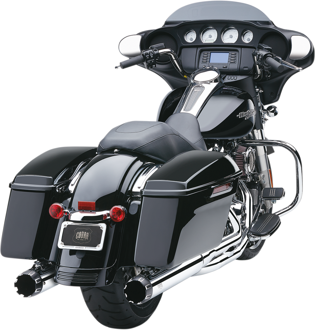 COBRA Slip-On Mufflers - 4" - Chrome with Contrast Cut Tip - M8 FL 6267
