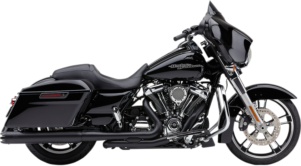 COBRA Slip-On Mufflers - 4" - Black with Contrast Cut Tip - M8 FL 6267RB