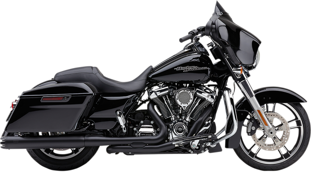 Cobra Slip-On Mufflers - 4" - Black with Contrast Cut Tip - M8 FL 6267RB