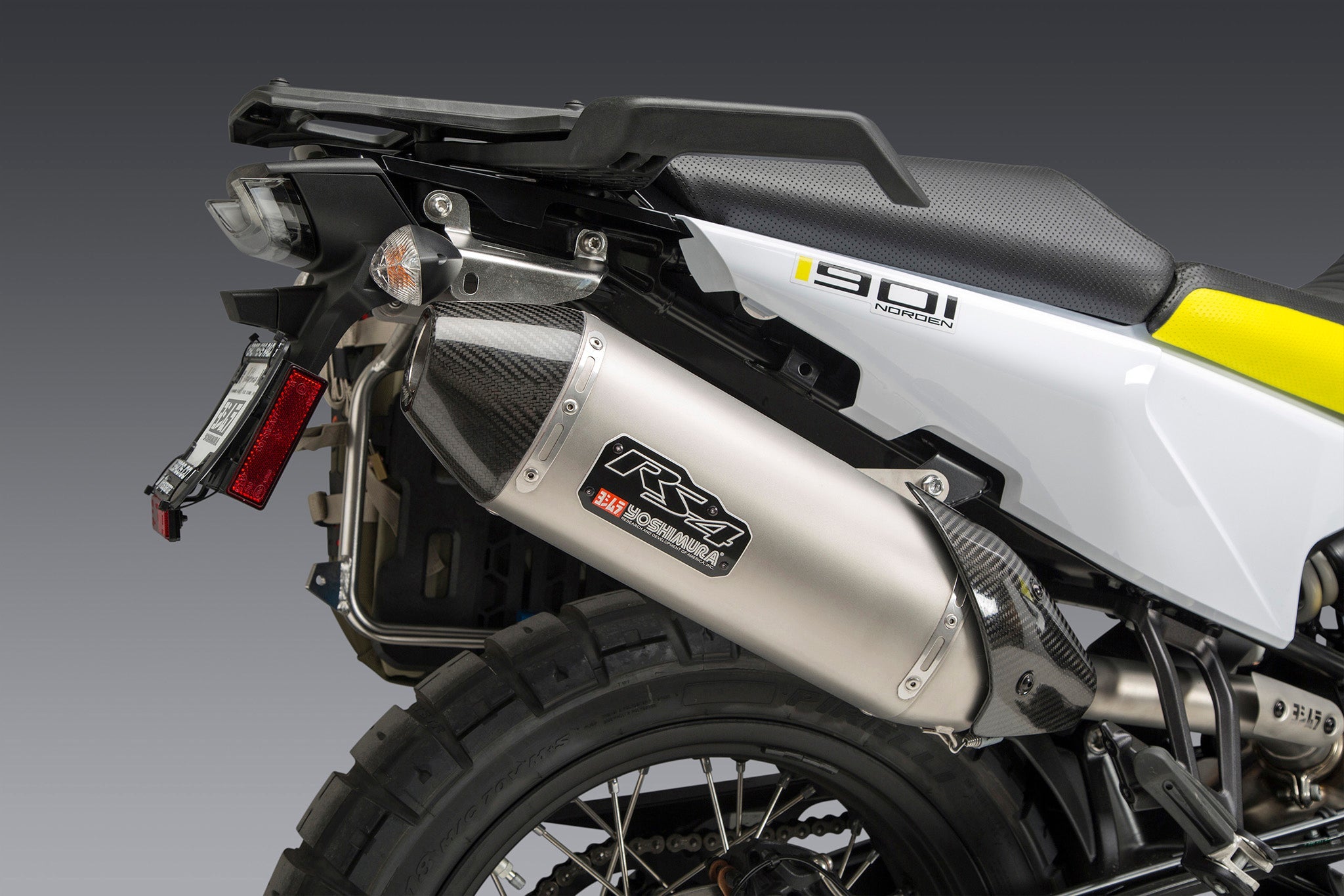 Yoshimura 790/890 Adventure 19-23 / 22-23 Norden 901 RS-4 Stainless Slip-On Exhaust, w/ Stainless Muffler