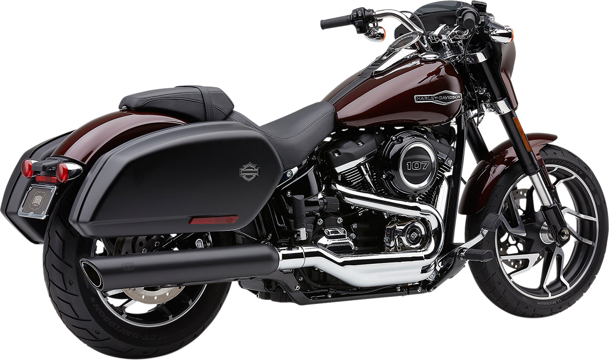 COBRA 909 Twins Slip-On Muffler - FLSB - Black 6520B