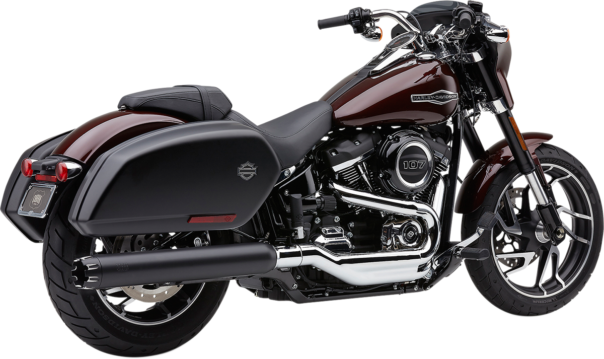 COBRA Slip-On Mufflers - Dual-Cut - FLSB - Black 6521B
