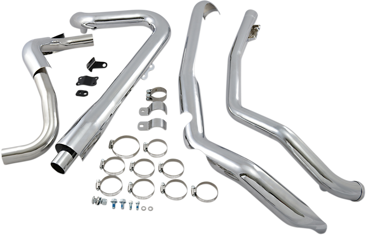 COBRA True Dual Headpipes - Chrome - Dresser 6257