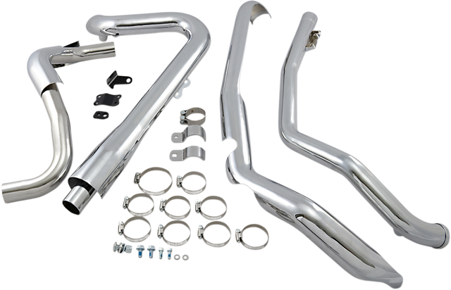Cobra True Dual Headpipes - Chrome - Dresser 6257