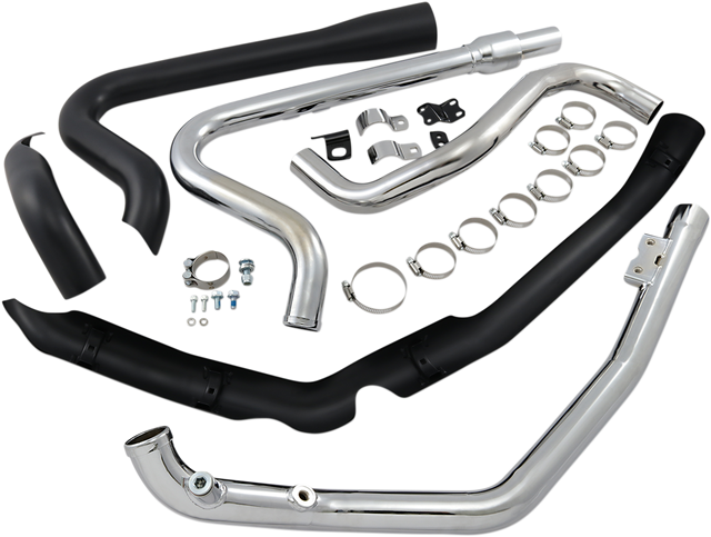 Cobra True Dual Headpipes - Black - Dresser 6257RB