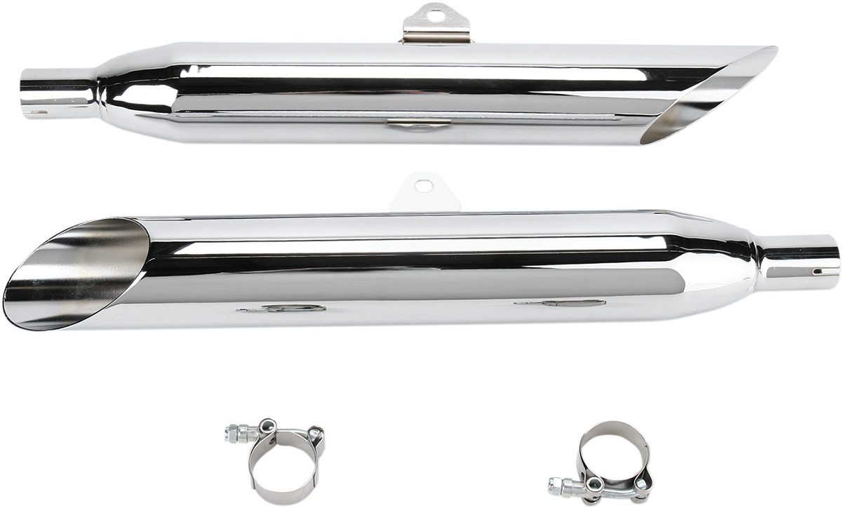 COBRA Slip-On Mufflers - Slash-Cut - XVS1100 V-Star 2173SC