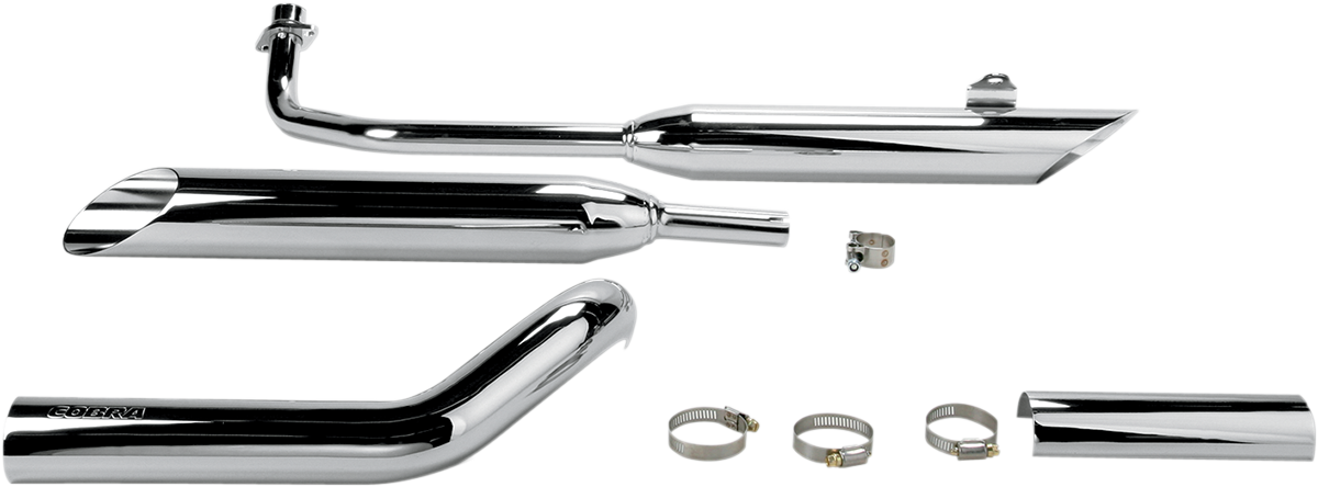 COBRA Slip-On Mufflers - Slash-Cut - XVS650A V-Star 2164SC
