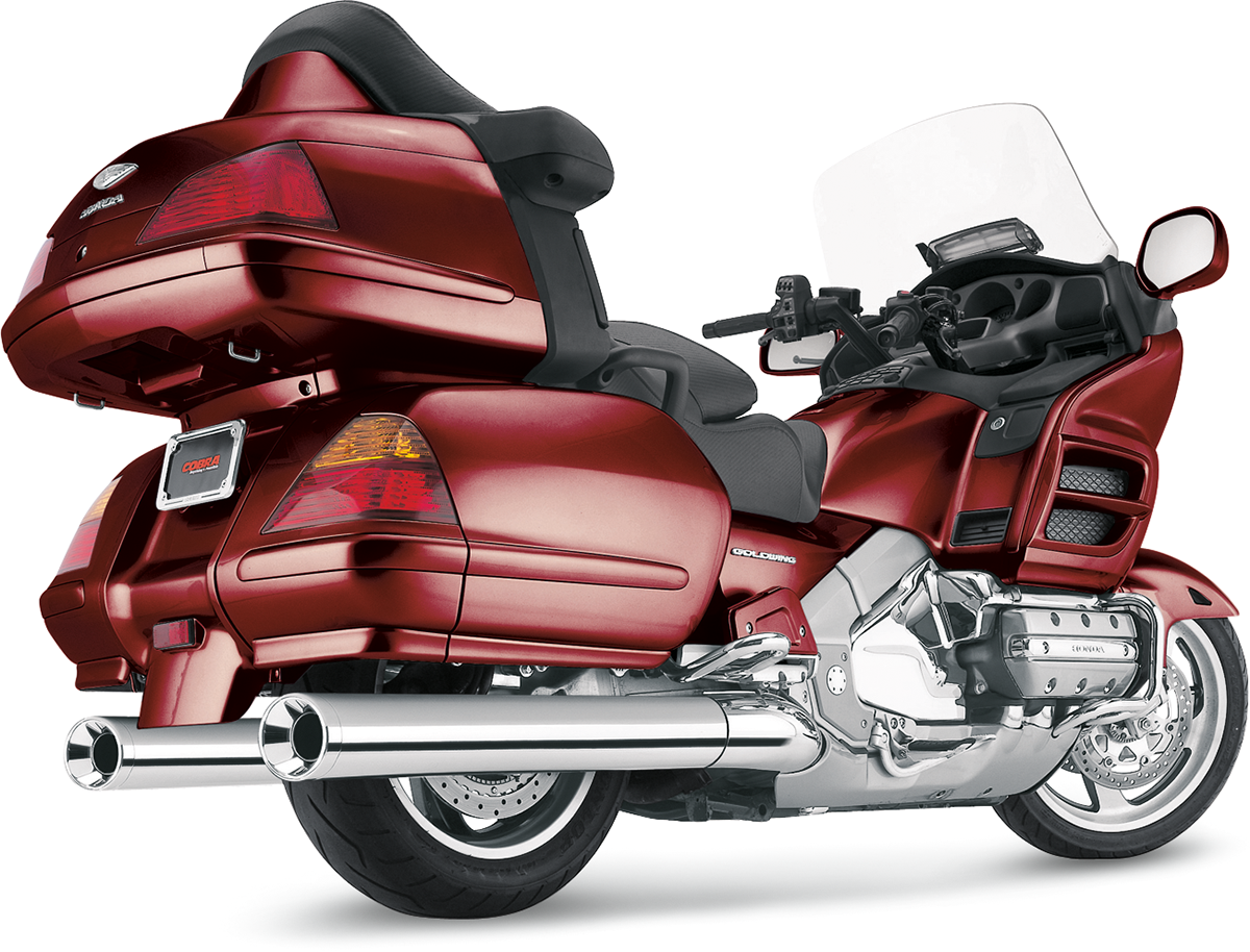 COBRA Classic Slip-On Mufflers - 4" - Billet Tips - '01-'11 GL1800 1213
