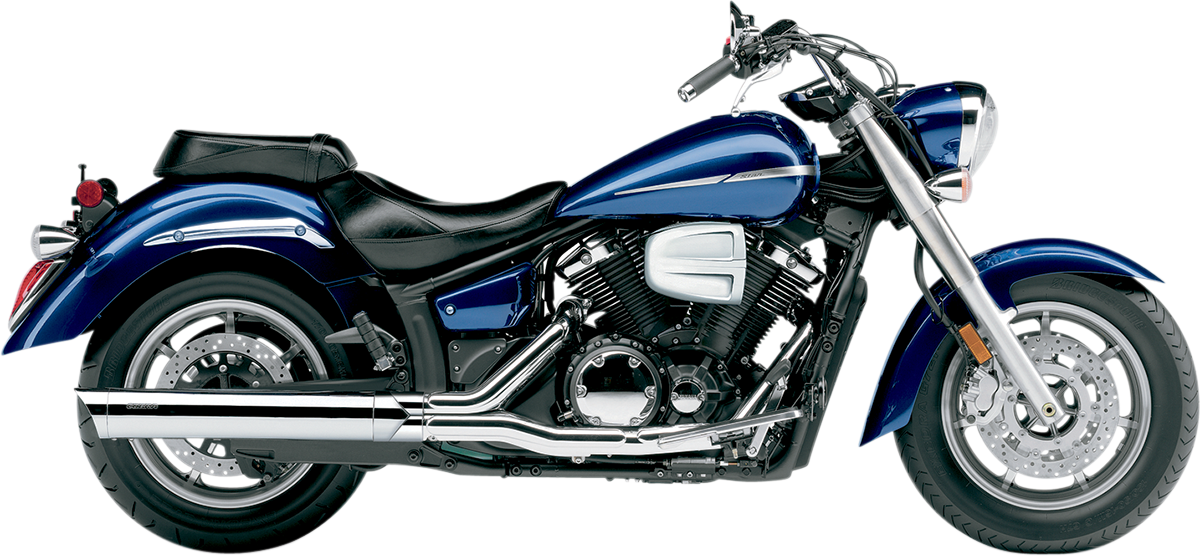 COBRA 4" Slip-On Muffler - Scalloped Tip - Chrome - XVS1300 V-Star 2275